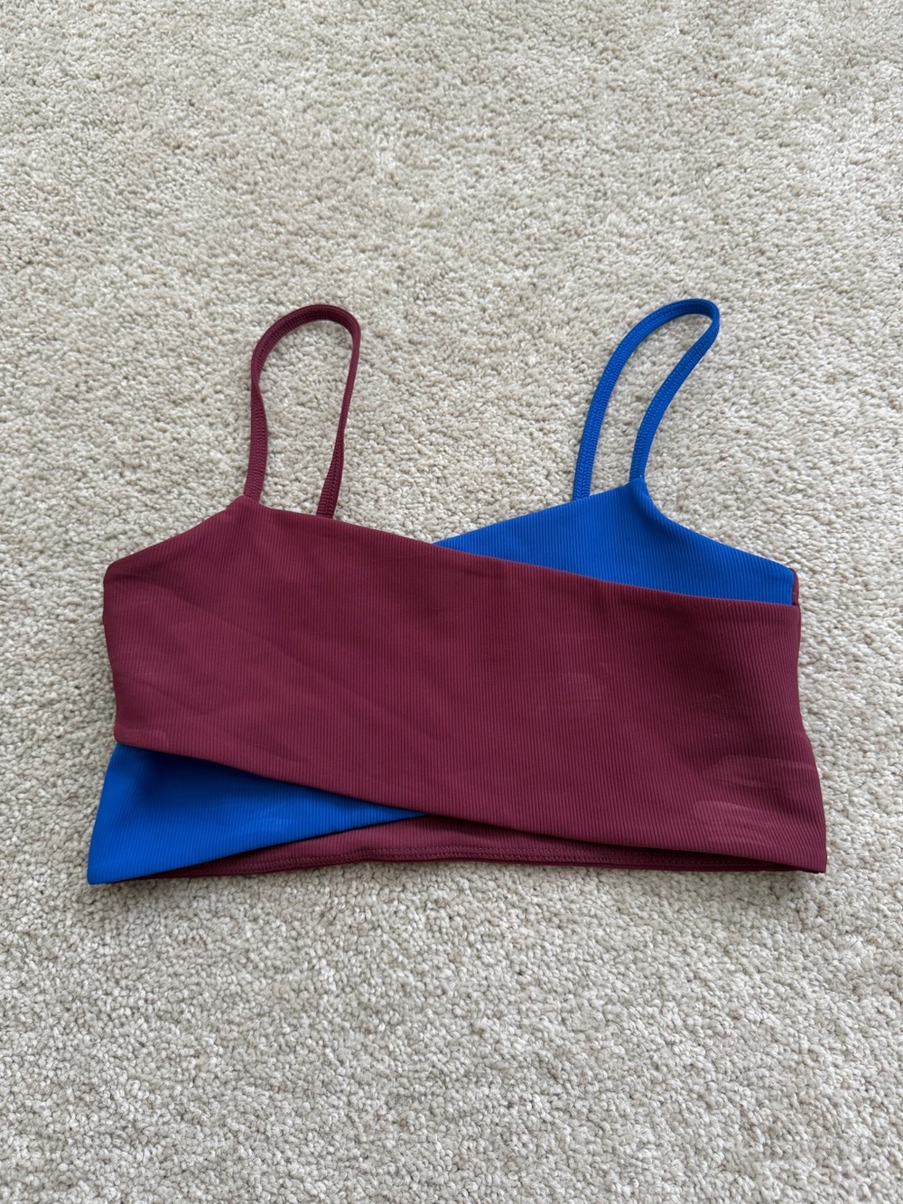 Wilo the Label Ballet X Bra blue maroon Size Small